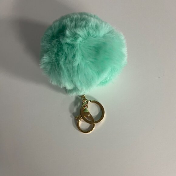 Set of Colorful Poms Keychains Fluffy Ball Faux Fur - Picture 6 of 15